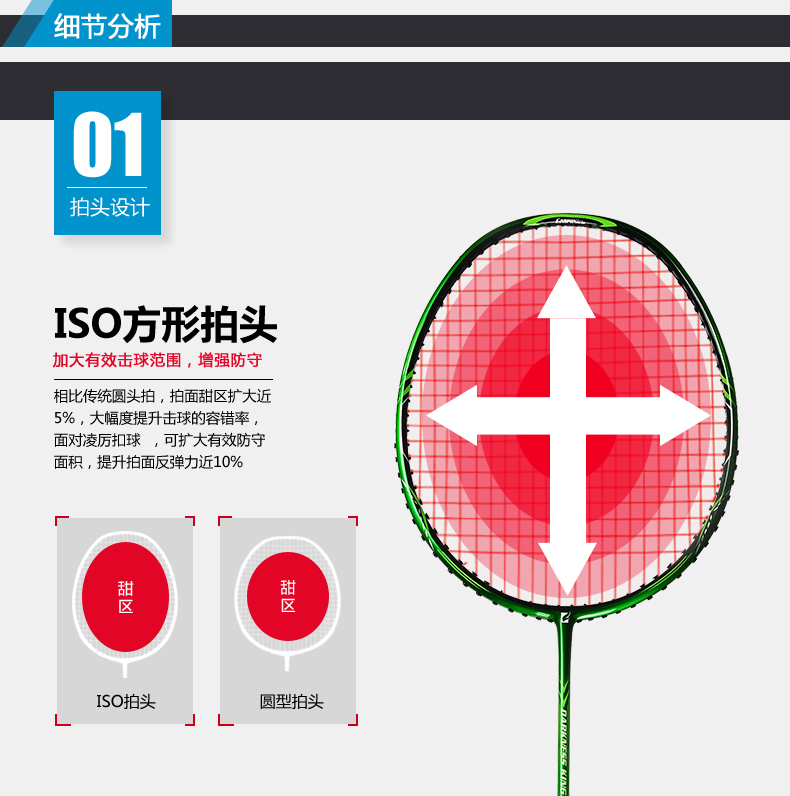 DARKNESS KING 6100 全碳素羽毛球拍 - detail 5/11