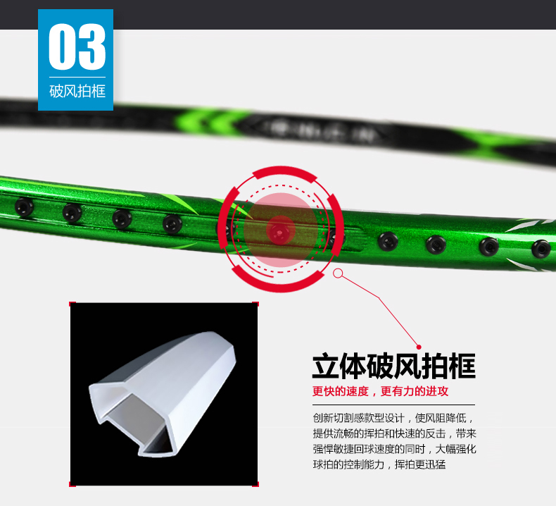 DARKNESS KING 6100 全碳素羽毛球拍 - detail 7/11