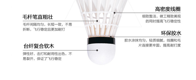 FCS-07 鹅毛比赛羽毛球 - detail 5/20